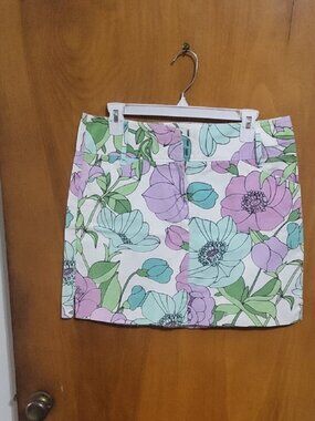 LOFT Floral Mini Skirt Size 10